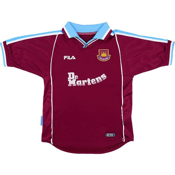 Authentic Camiseta West Ham United FILA 1ª Retro 1999 2000 Rojo